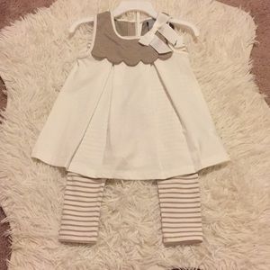 Tahari baby girl 2 piece outfit